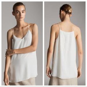NWT. Massimo Dutti White Plain A-line Top Size 8